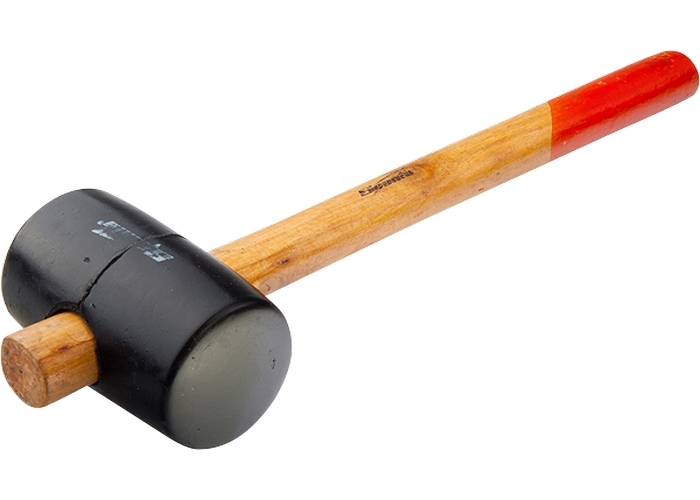 Киянка резиновая, 450 г, черная резина, деревянная ручка // SPARTA