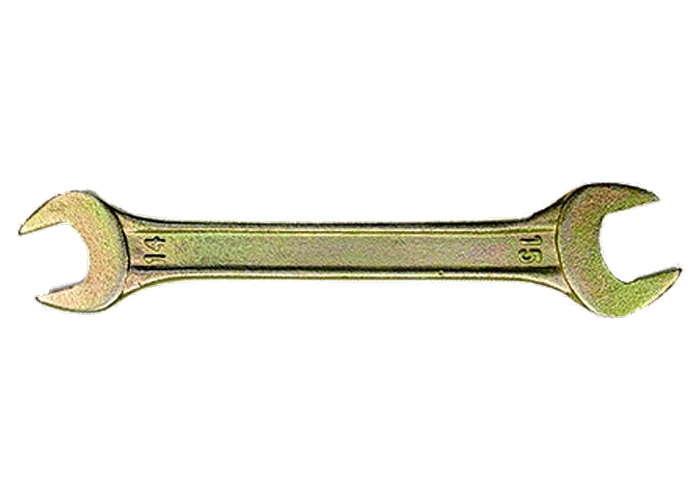 Ключ рожковый, 6 х 7 мм, желтый цинк // СИБРТЕХ