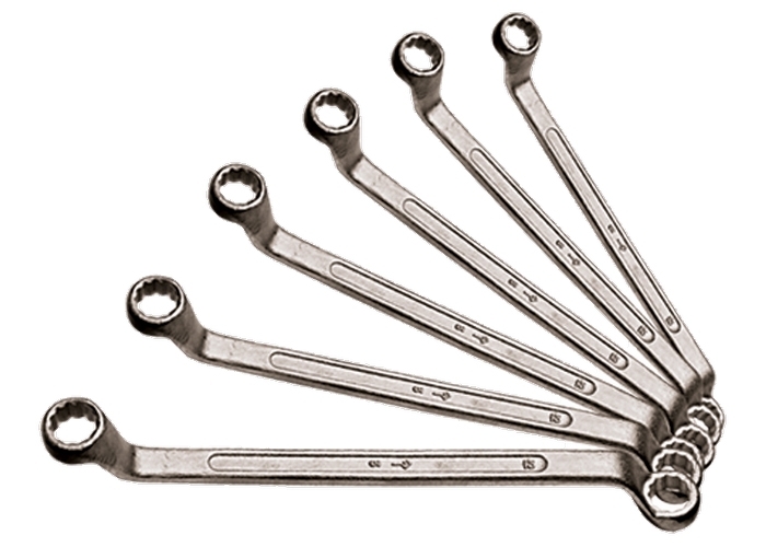 Набір ключів накидних, 6–17 мм, 6 шт., хромовані// SPARTA