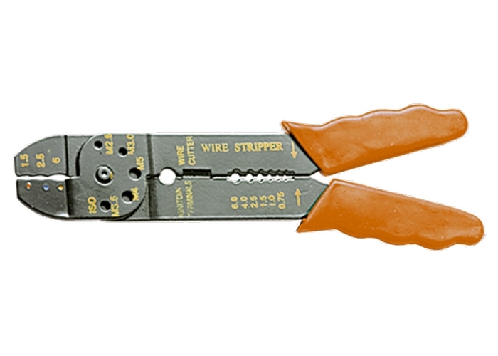 Щипці, 210 мм, для зачистки електропроводів й обтиску контактних клем, 1,5-6,5 мм // SPARTA