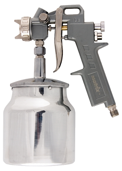 Фарборозпилювач пневматичний з нижнім бачком V = 1,0 л + сопла діаметром 1.2, 1.5 та 1.8 мм// MTX