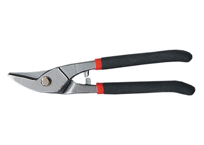 Ножницы по металлу, 225 мм, для фигурной резки, облитые ручки // MTX