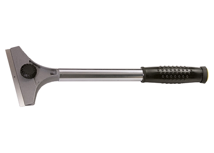 Скребок, 100 мм, фиксированное лезвие, удлиненная металлическая прорезиненная ручка // MTX MASTER
