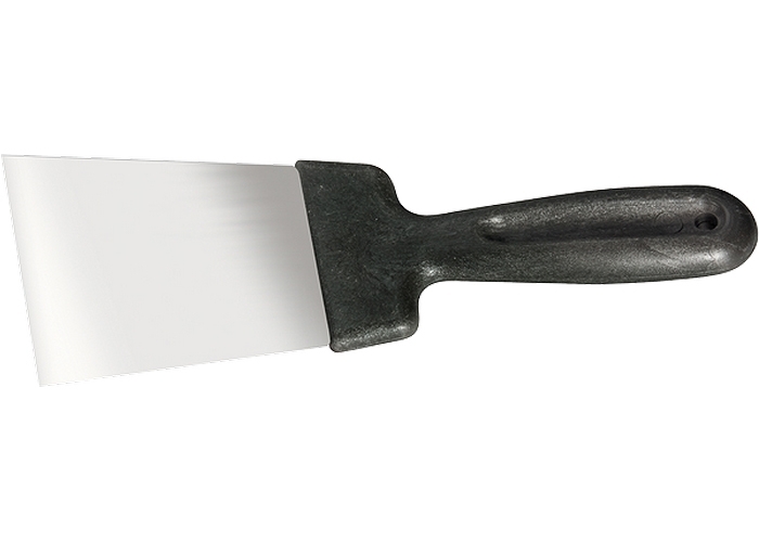 Шпательная лопатка из нержавеющей стали, 80 мм, пластмассовая ручка // СИБРТЕХ